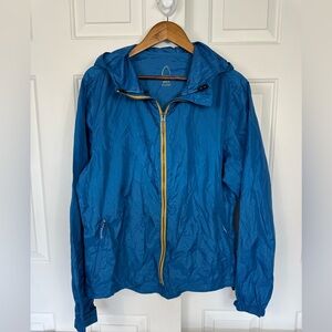 Sierra‎ Designs Men’s Hooded Rain Jacket Wind Breaker Full Zip Blue Size Medium